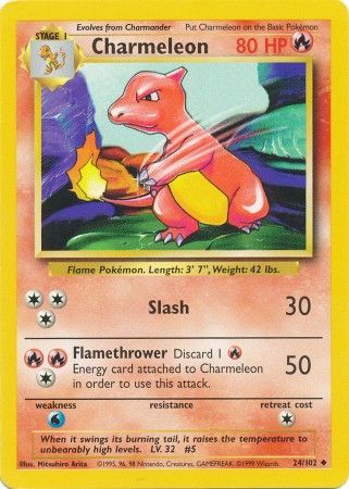 Charmeleon (24/102) [Base Set Unlimited] - Dark Crystal Cards