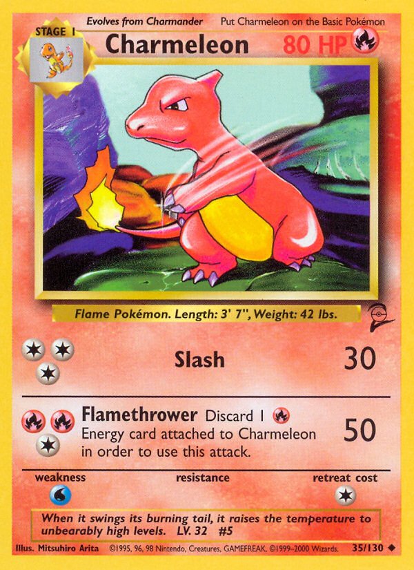 Charmeleon (35/130) [Base Set 2] - Dark Crystal Cards