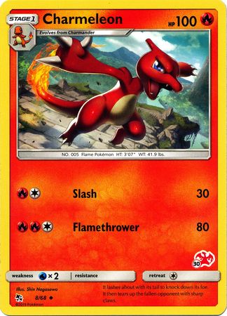 Charmeleon (8/68) (Charizard Stamp #30) [Battle Academy 2020] - Dark Crystal Cards