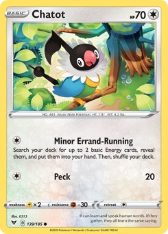 Chatot (139/185) [Sword & Shield: Vivid Voltage] - Dark Crystal Cards