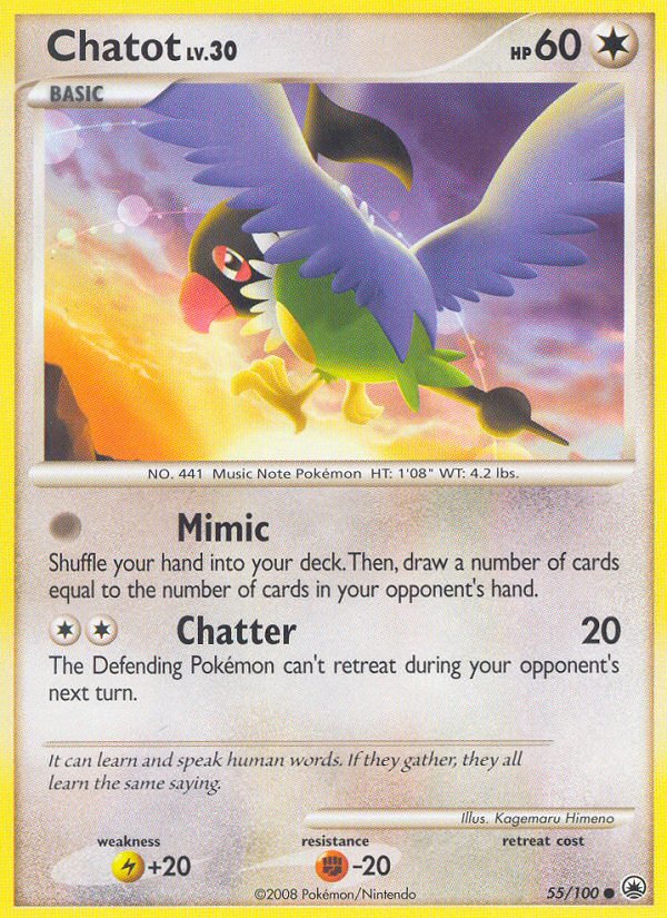 Chatot (55/100) [Diamond & Pearl: Majestic Dawn] - Dark Crystal Cards