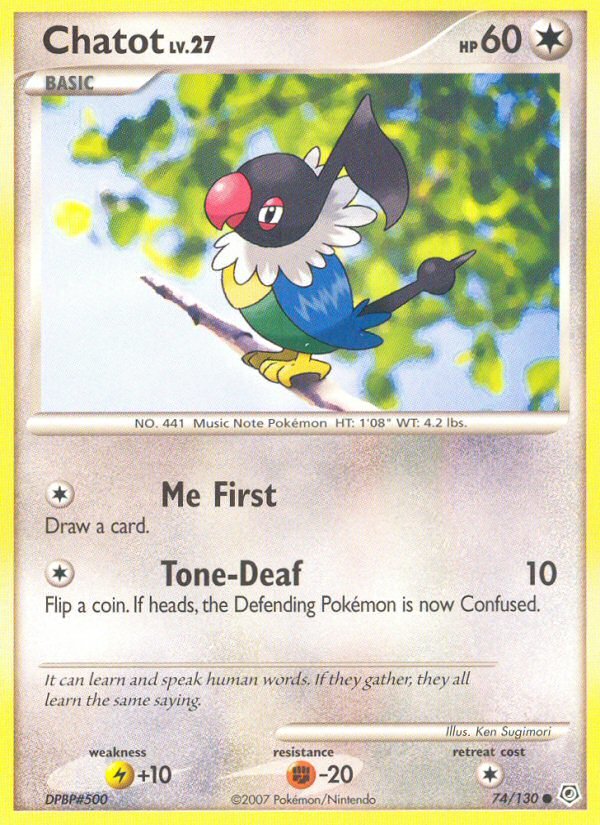 Chatot (74/130) [Diamond & Pearl: Base Set] - Dark Crystal Cards