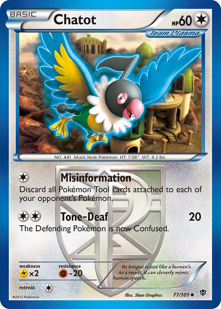 Chatot (77/101) [Black & White: Plasma Blast] - Dark Crystal Cards