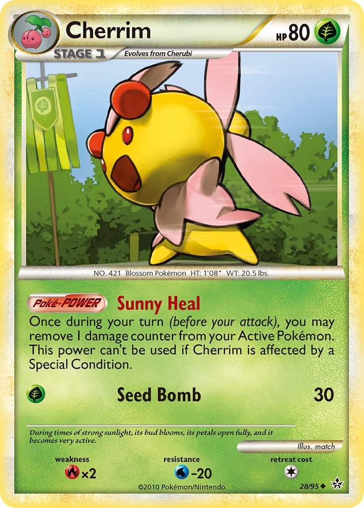 Cherrim (28/95) [HeartGold & SoulSilver: Unleashed] - Dark Crystal Cards