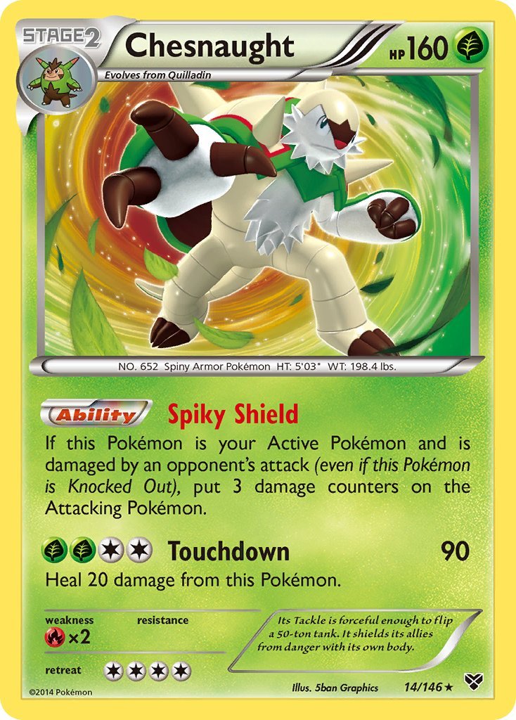 Chesnaught (14/146) (Cosmos Holo) (Blister Exclusive) [XY: Base Set] - Dark Crystal Cards