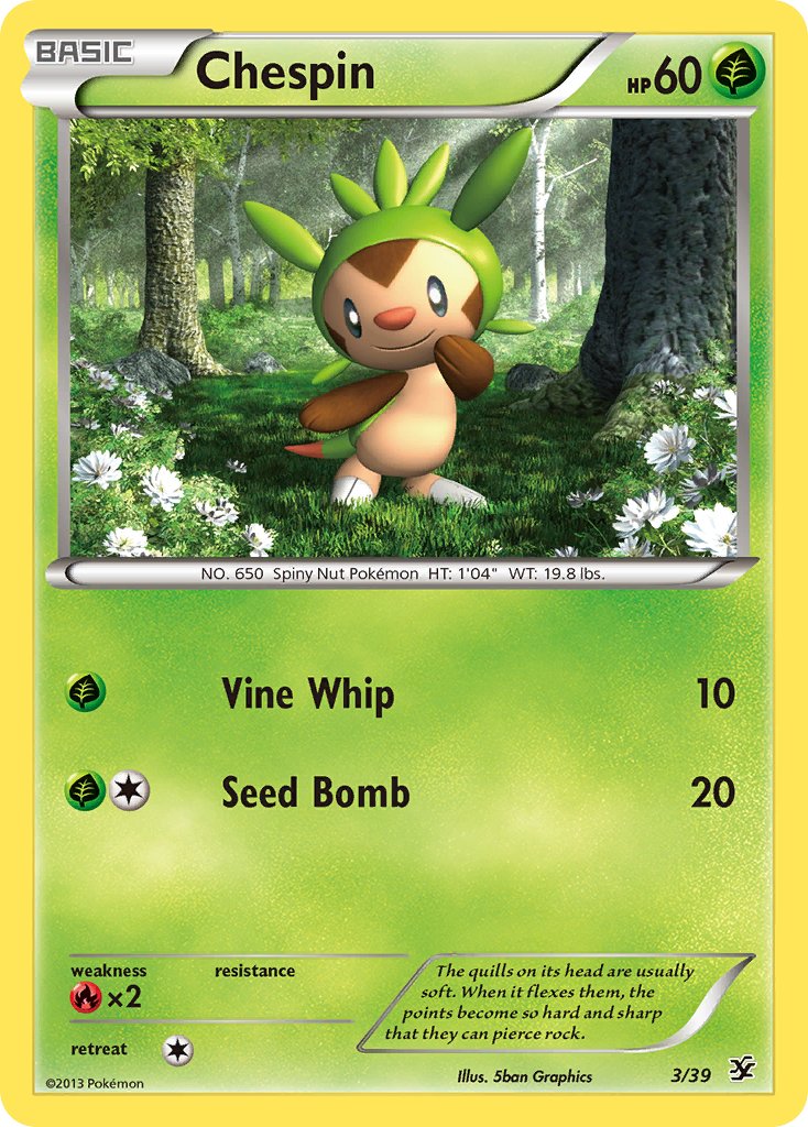 Chespin (3/39) [XY: Kalos Starter Set] - Dark Crystal Cards