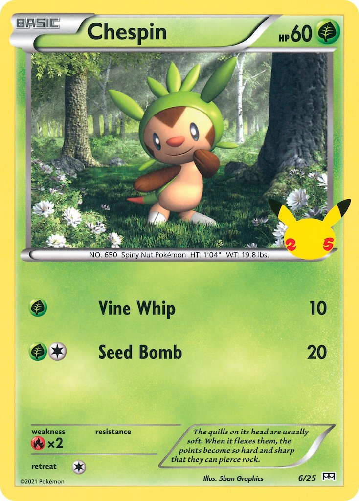 Chespin (6/25) [McDonald's 25th Anniversary] - Dark Crystal Cards