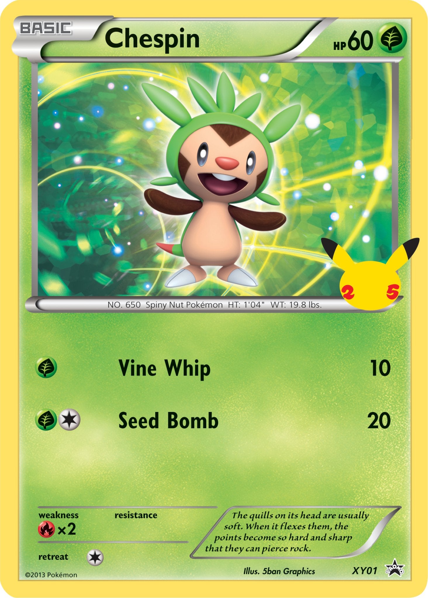 Chespin (XY01) (Jumbo Card) [First Partner Pack] - Dark Crystal Cards