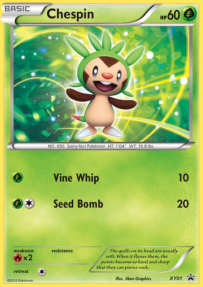 Chespin (XY01) [XY: Black Star Promos] - Dark Crystal Cards