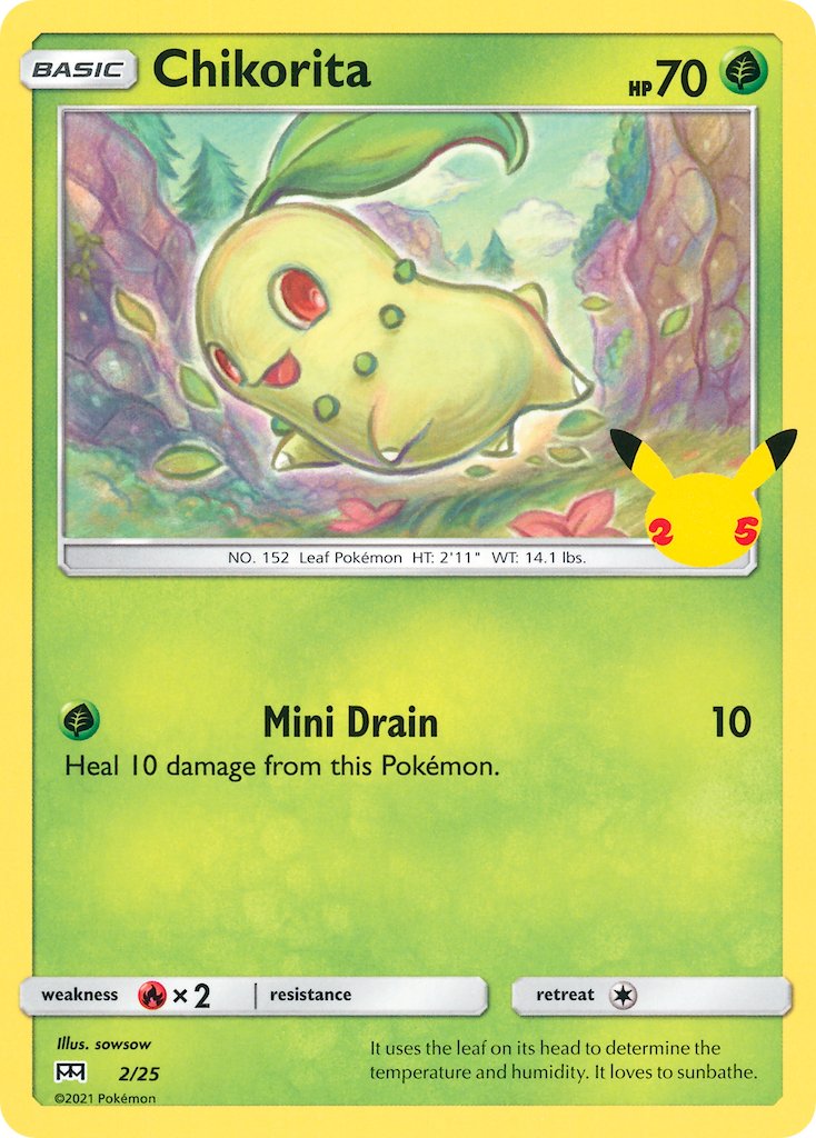 Chikorita (2/25) [McDonald's 25th Anniversary] - Dark Crystal Cards