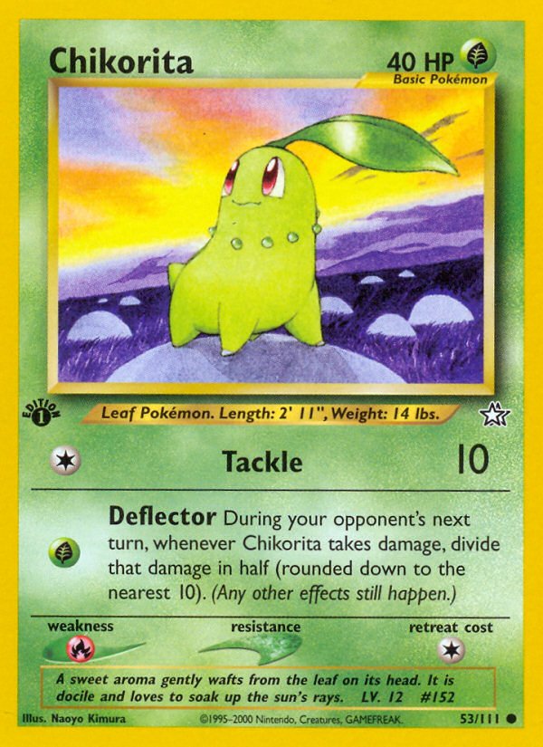 Chikorita (53/111) [Neo Genesis 1st Edition] - Dark Crystal Cards