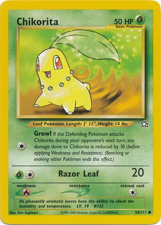 Chikorita (54/111) [Neo Genesis Unlimited] - Dark Crystal Cards