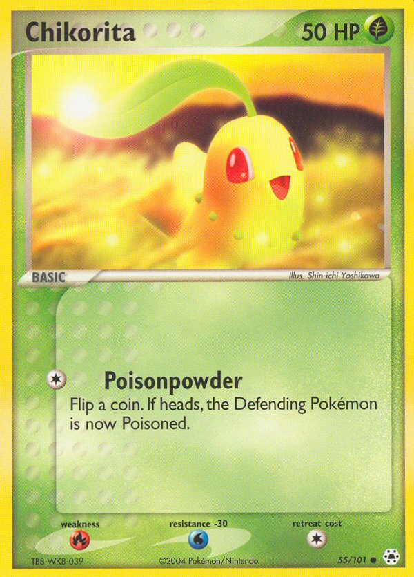 Chikorita (55/101) [EX: Hidden Legends] - Dark Crystal Cards