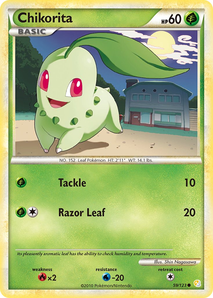 Chikorita (59/123) [HeartGold & SoulSilver: Base Set] - Dark Crystal Cards