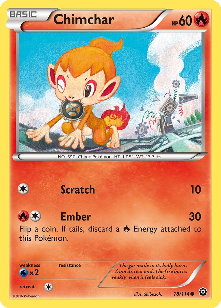 Chimchar (18/114) [XY: Steam Siege] - Dark Crystal Cards