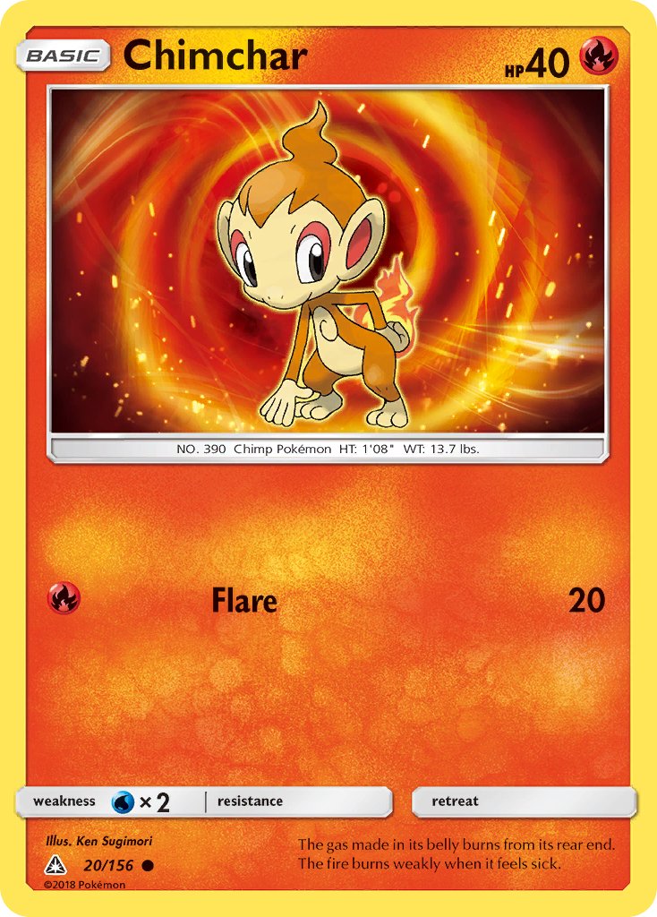 Chimchar (20/156) [Sun & Moon: Ultra Prism] - Dark Crystal Cards