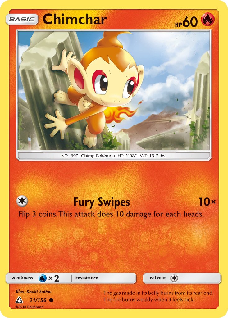 Chimchar (21/156) [Sun & Moon: Ultra Prism] - Dark Crystal Cards