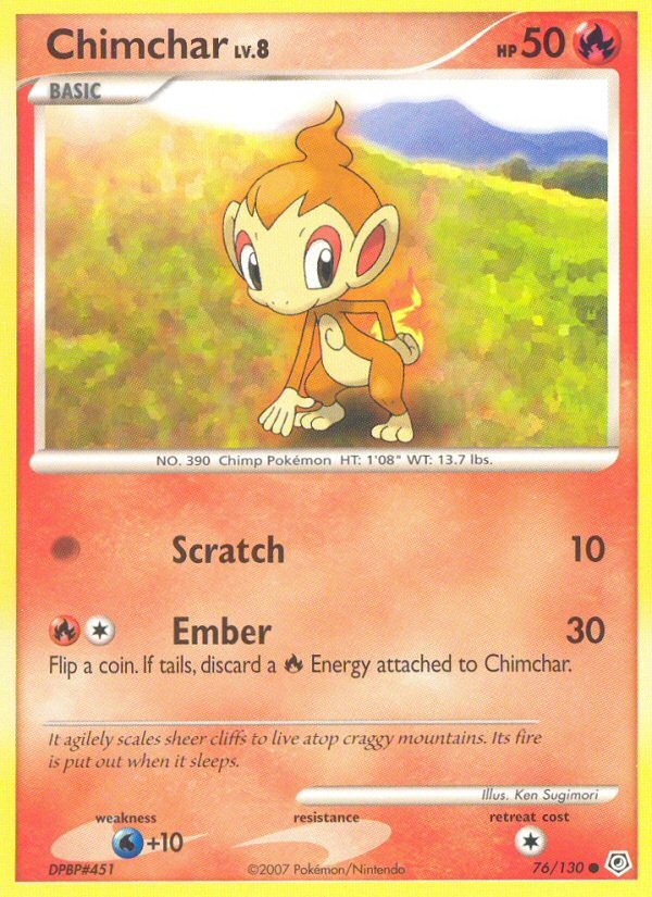 Chimchar (76/130) [Diamond & Pearl: Base Set] - Dark Crystal Cards