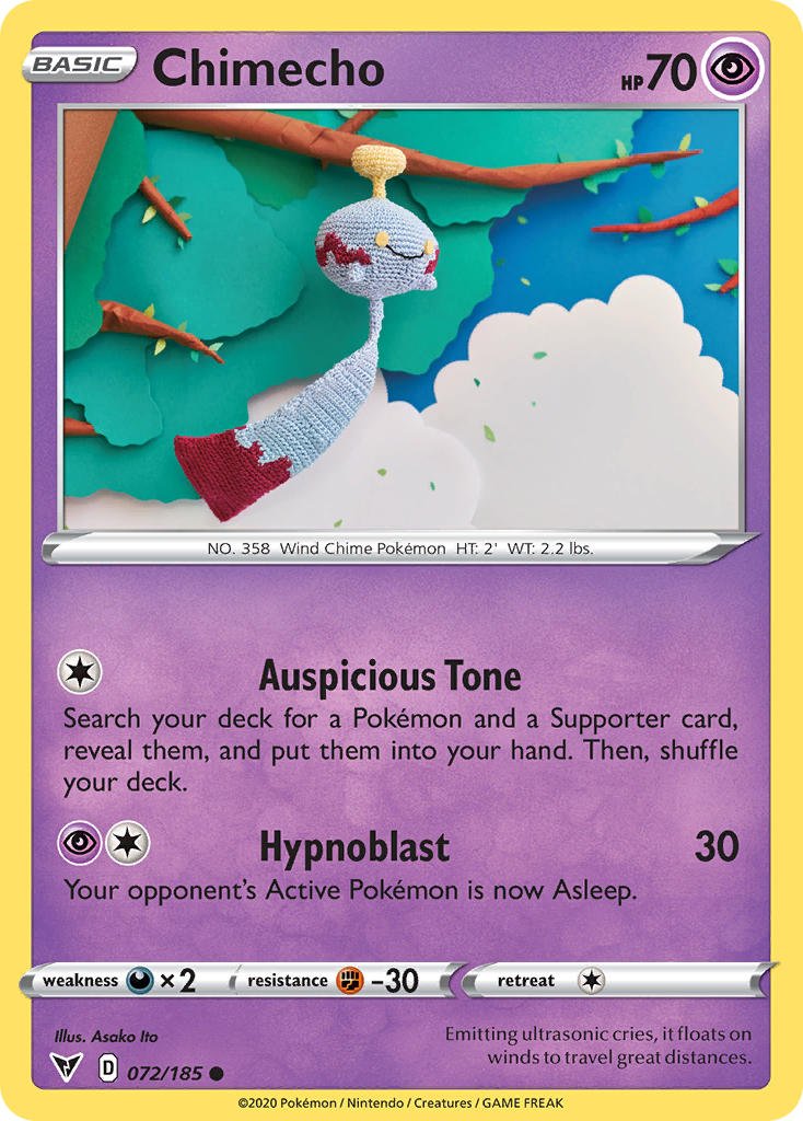 Chimecho (072/185) [Sword & Shield: Vivid Voltage] - Dark Crystal Cards
