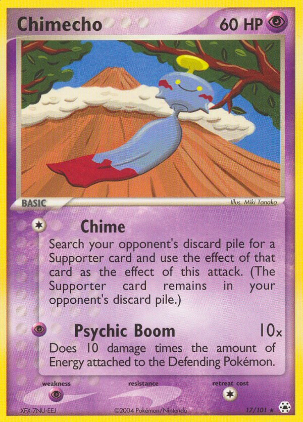 Chimecho (17/101) [EX: Hidden Legends] - Dark Crystal Cards