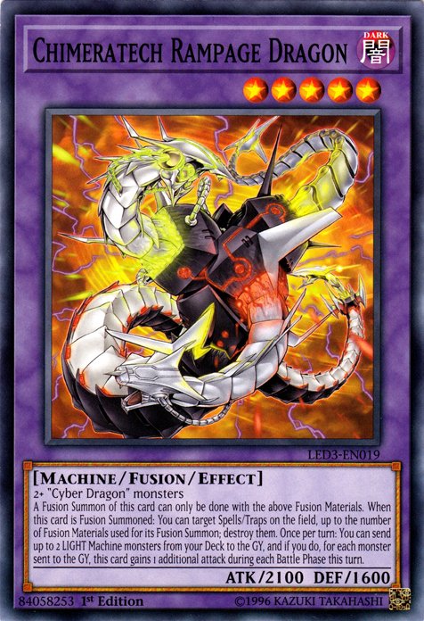 Chimeratech Rampage Dragon [LED3 - EN019] Common - Dark Crystal Cards