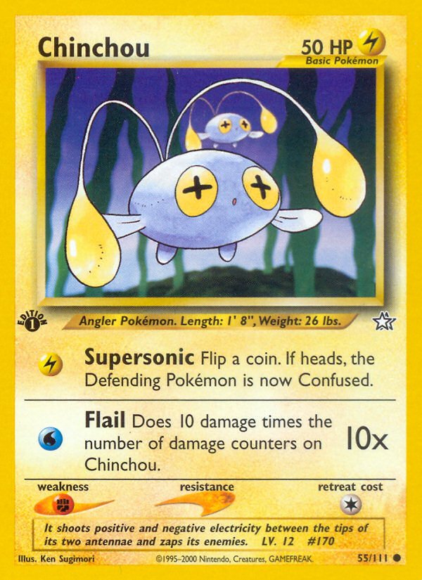 Chinchou (55/111) [Neo Genesis 1st Edition] - Dark Crystal Cards