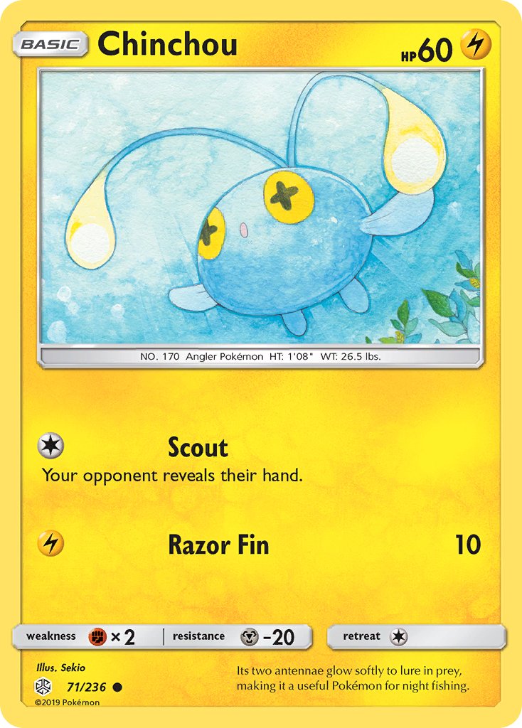 Chinchou (71/236) [Sun & Moon: Cosmic Eclipse] - Dark Crystal Cards