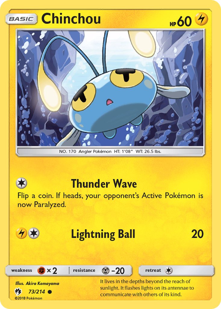 Chinchou (73/214) [Sun & Moon: Lost Thunder] - Dark Crystal Cards