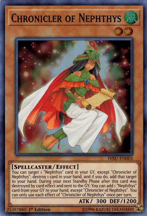 Chronicler of Nephthys [HISU - EN003] Super Rare - Dark Crystal Cards