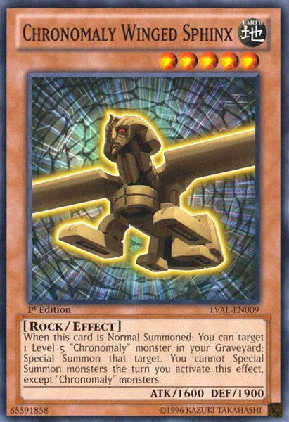 Chronomaly Winged Sphinx [LVAL - EN009] Common - Dark Crystal Cards