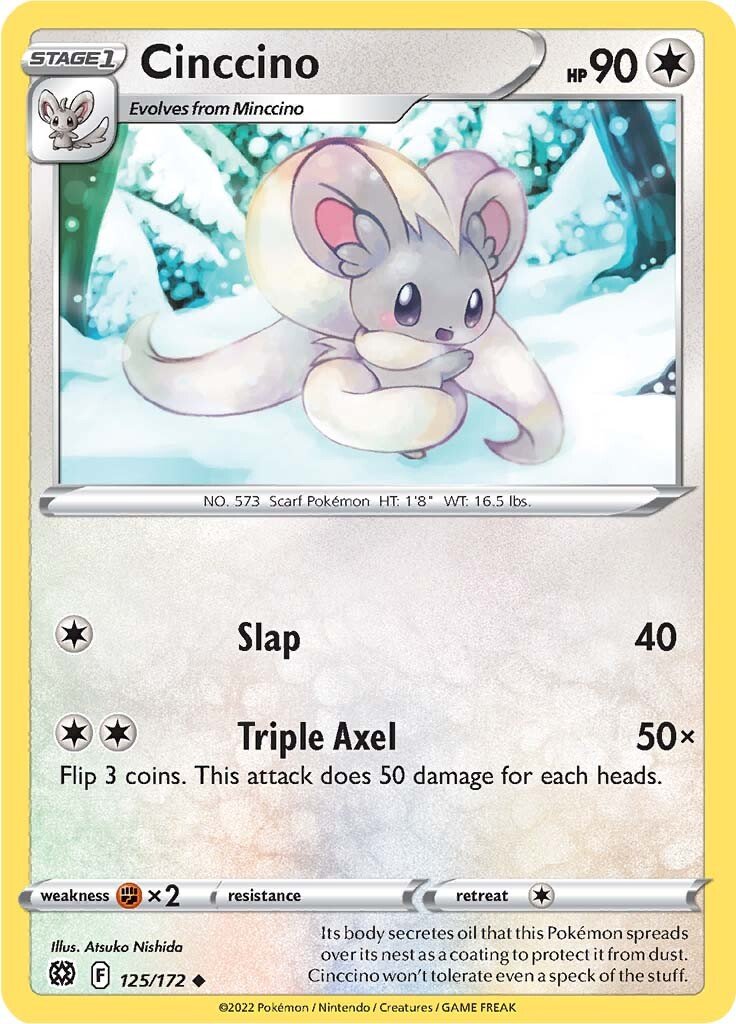 Cinccino (125/172) [Sword & Shield: Brilliant Stars] - Dark Crystal Cards