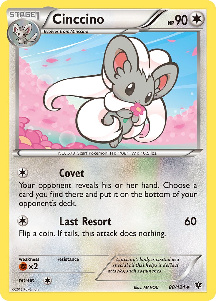 Cinccino (88/124) [XY: Fates Collide] - Dark Crystal Cards