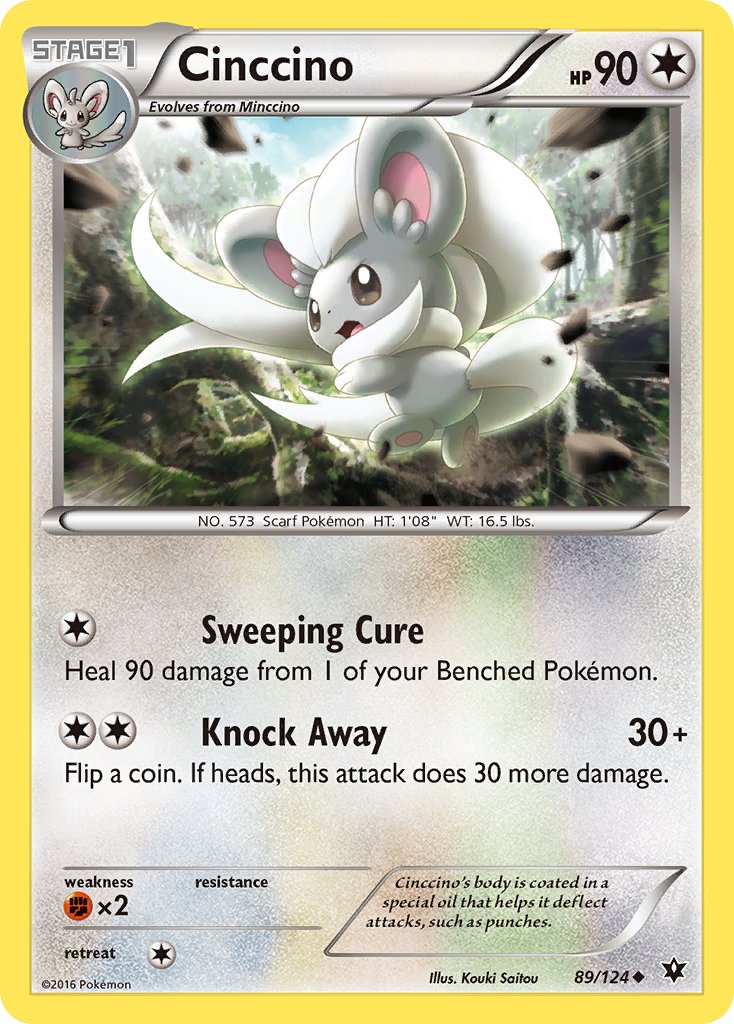 Cinccino (89/124) [XY: Fates Collide] - Dark Crystal Cards