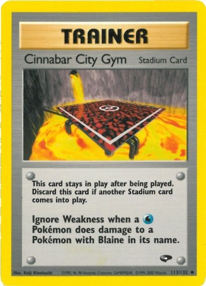 Cinnabar City Gym (113/132) [Gym Challenge Unlimited] - Dark Crystal Cards