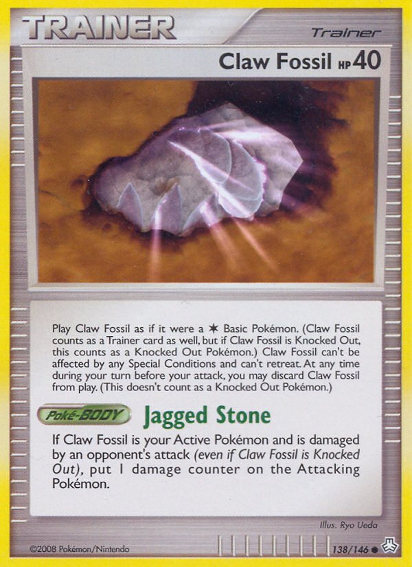 Claw Fossil (138/146) [Diamond & Pearl: Legends Awakened] - Dark Crystal Cards