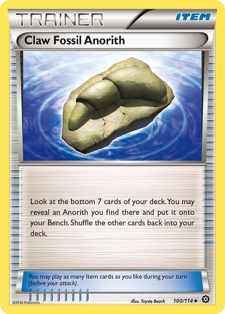 Claw Fossil Anorith (100/114) [XY: Steam Siege] - Dark Crystal Cards