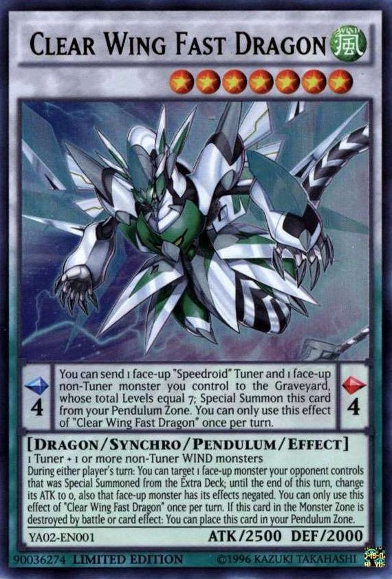 Clear Wing Fast Dragon [YA02 - EN001] Ultra Rare - Dark Crystal Cards