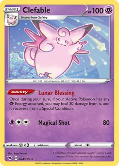 Clefable (064/185) [Sword & Shield: Vivid Voltage] - Dark Crystal Cards