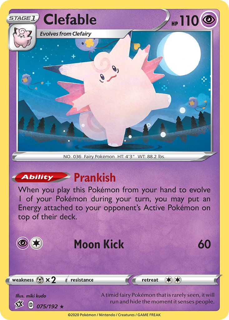 Clefable (075/192) [Sword & Shield: Rebel Clash] - Dark Crystal Cards