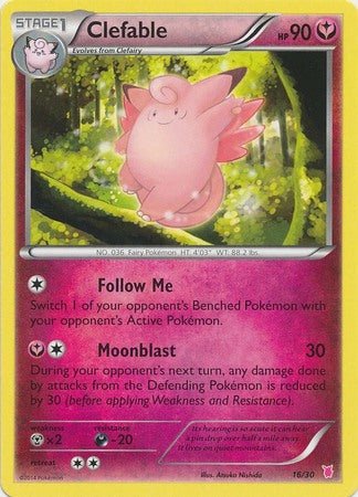 Clefable (16/30) [XY: Trainer Kit 1 - Wigglytuff] - Dark Crystal Cards