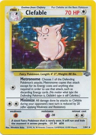 Clefable (1/64) [Jungle Unlimited] - Dark Crystal Cards