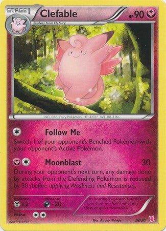 Clefable (28/30) [XY: Trainer Kit 1 - Wigglytuff] - Dark Crystal Cards