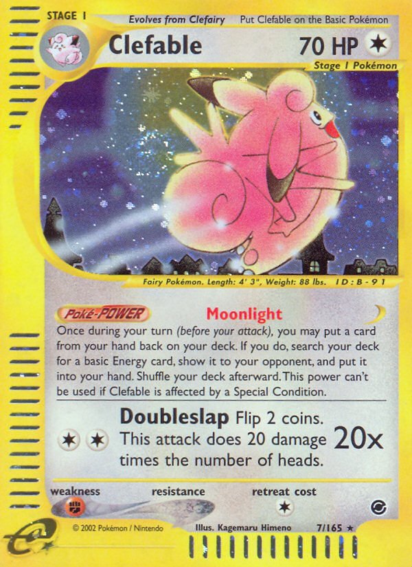 Clefable (7/165) [Expedition: Base Set] - Dark Crystal Cards