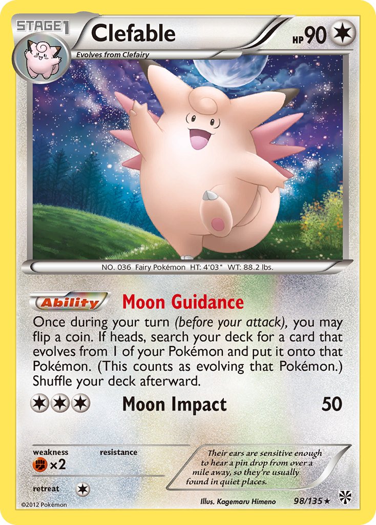 Clefable (98/135) [Black & White: Plasma Storm] - Dark Crystal Cards