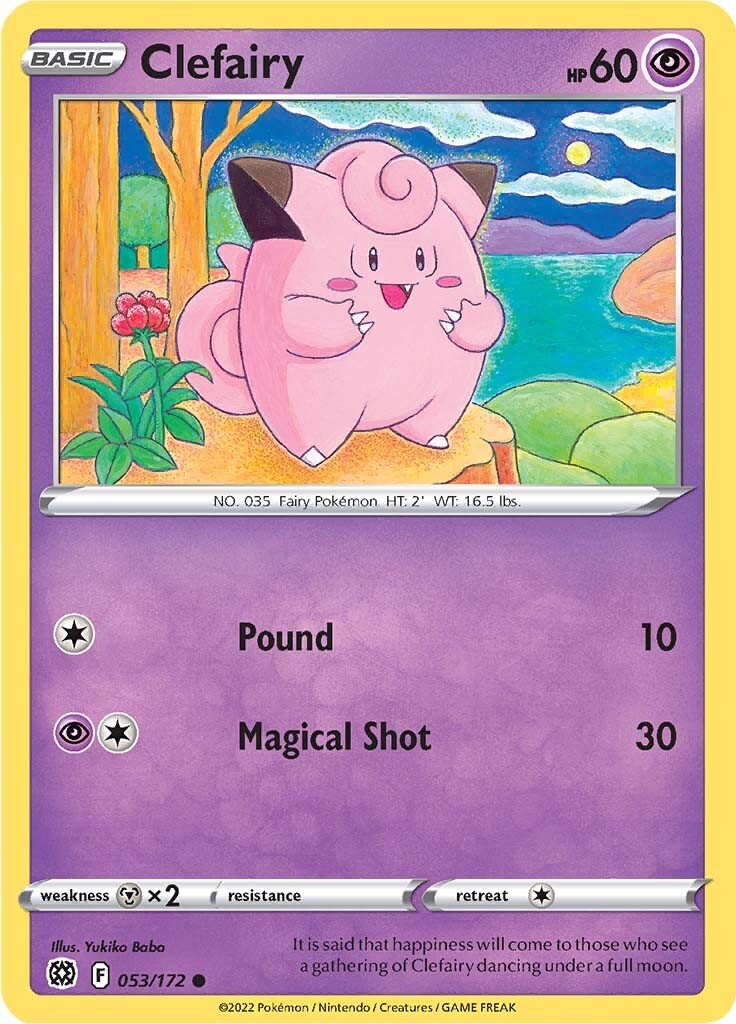 Clefairy (053/172) [Sword & Shield: Brilliant Stars] - Dark Crystal Cards