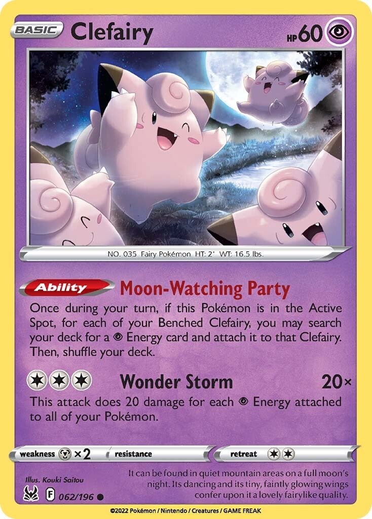 Clefairy (062/196) [Sword & Shield: Lost Origin] - Dark Crystal Cards