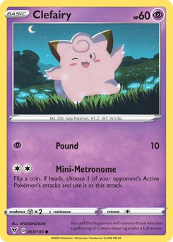 Clefairy (063/185) [Sword & Shield: Vivid Voltage] - Dark Crystal Cards