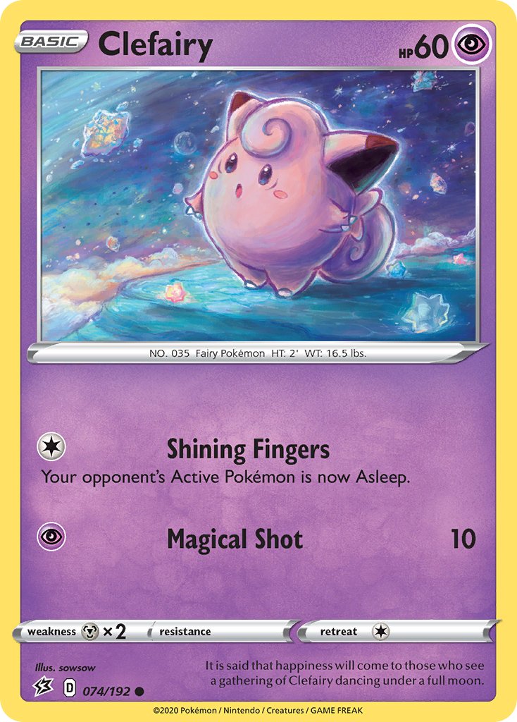 Clefairy (074/192) [Sword & Shield: Rebel Clash] - Dark Crystal Cards