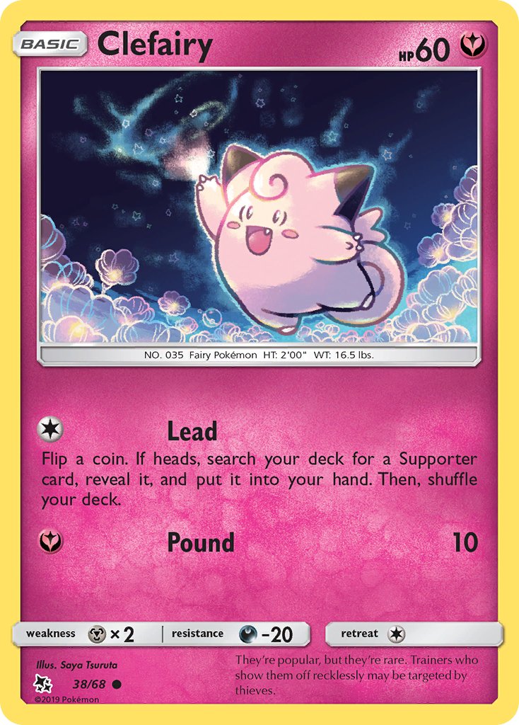 Clefairy (38/68) [Sun & Moon: Hidden Fates] - Dark Crystal Cards