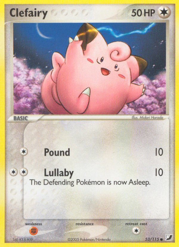 Clefairy (53/115) [EX: Unseen Forces] - Dark Crystal Cards